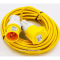 Cable de extensión europeo estándar 3phase CE VDE H07RN-F con enchufe industrial, Cable de extensión impermeable 415V 5P con enchufes cee